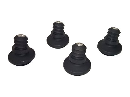 Glides (1 Set) for Vitra Chairs, For HAL Tube/JILL Tube, Felt pads for hard floor surfaces, basic dark