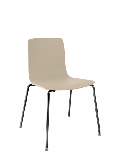 Aava Chair, Black, Beige, Without armrests