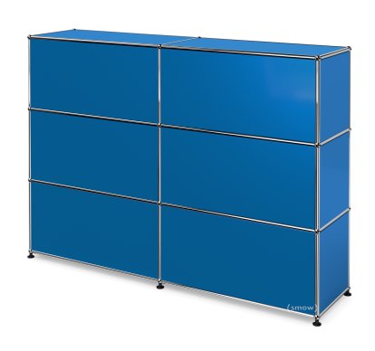 USM Haller Counter Type 1, Gentian blue RAL 5010, 150 cm (2 elements), 35 cm