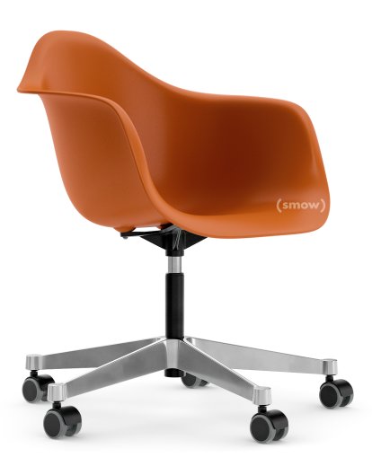 Eames Plastic Armchair RE PACC, Rusty orange, Without upholstery, Without upholstery