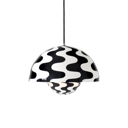 Flowerpot VP7 Pendant Lamp, Black/white