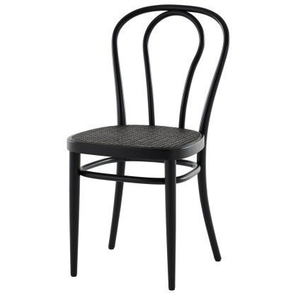 218 / 218 M Chair, Black stained beech, Cane-work dark melange