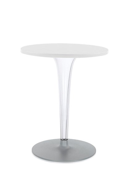 TopTop Dining Table Small, Round Ø 60 x H 72 cm, Scratch-resistant Werzalit, White