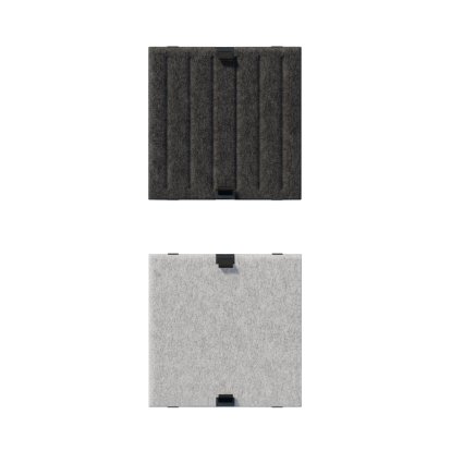 USM Soft Panel Duo for USM Haller Shelves, 35 cm x 35 cm, Dark grey / Grey