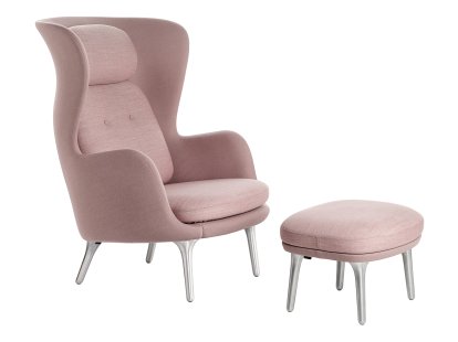 Ro Lounge Chair, Light pink, With footstool