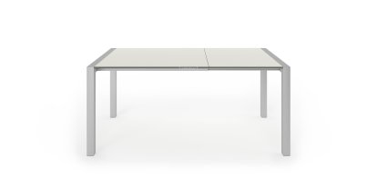 Sushi Dining Table, Laminate sand grey, L 100-170 x W 100 cm, Anodised Aluminium