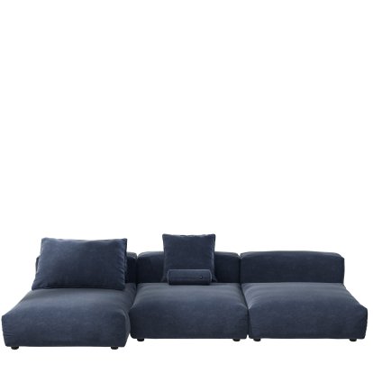 Vetsak Sofa Set 4, Suave - Navy, With cushions