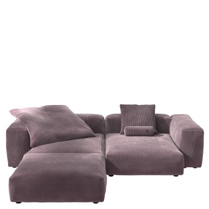 Vetsak Sofa Set 3, Cord velours - Blossom, With cushions