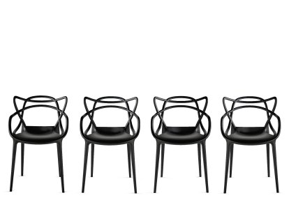 Masters Chair Set of 4, Black
