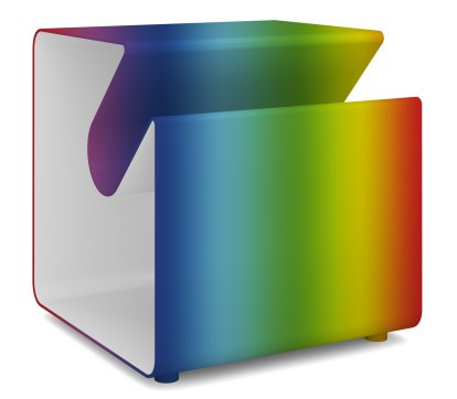 V44 Side Table, RAL Pearl Colour, Glides