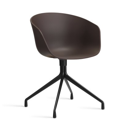 About A Chair AAC 20 Swivel Chair, Raisin 2.0, Black powder coated aluminium
