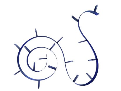 Bookworm Shelf, 17, Opal, Cobalt blue