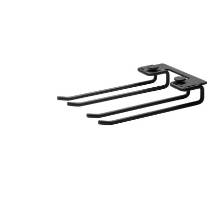 String System Hanger Rack (Set of 2), W 13,5 x H 3 x D 20 cm, Black