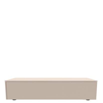 Aventa Sideboard with Drawer, 120 cm, 1 Height grid, Melamine cashmere grey, Plastic glide