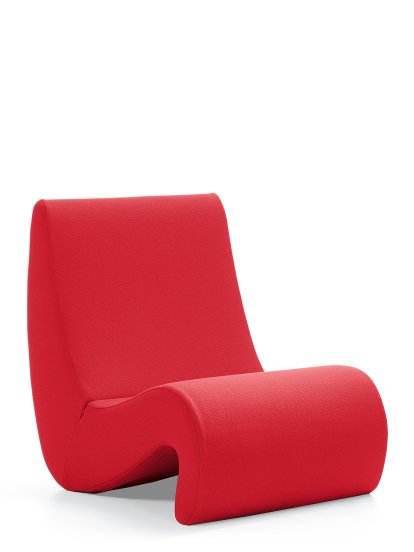 Amoebe Lounge Chair, Red