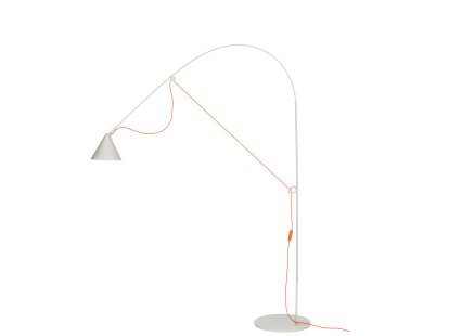Ayno L Floor Lamp, Silk grey, Orange, 2700 K