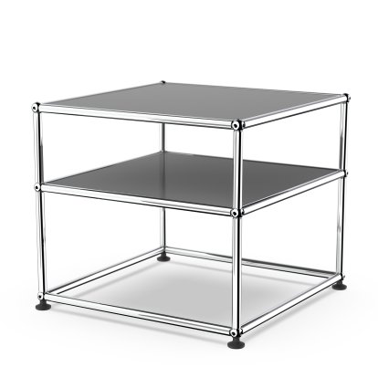 USM Haller side table Type 2, Metal, Mid grey RAL 7005