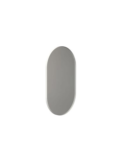 Unu Mirror oval, H 80 x W 50 cm, White matt