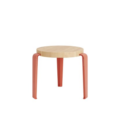 Mini Lou Children's Stool, Solid oak, Flamingo Pink