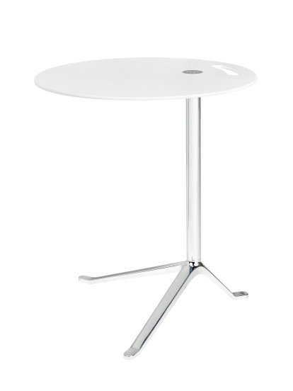 Little Friend Table, Fixed height, White table top / polished frame
