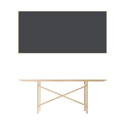 Egon Table, 190 cm, Anthracite melamine resin