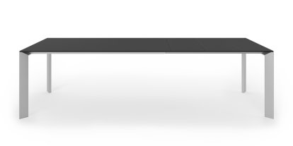 Nori dining table, Fenix black with black edge, L 166-278 x W 90 cm, Anodised Aluminium