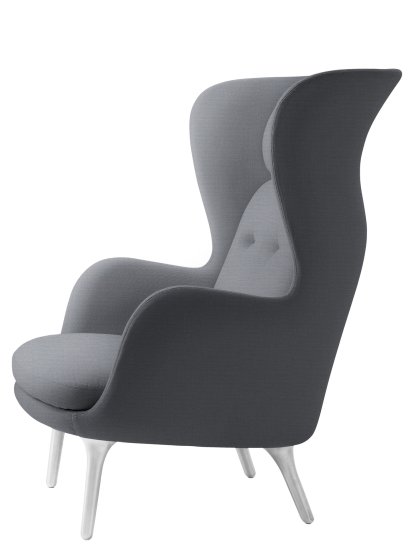 Ro Lounge Chair, Christianshavn 1170 - Light Grey Uni, Without footstool