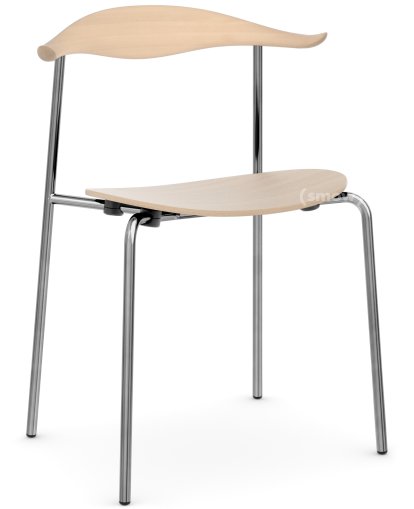 CH88T Chair, Stainless steel, Soaped beech 
