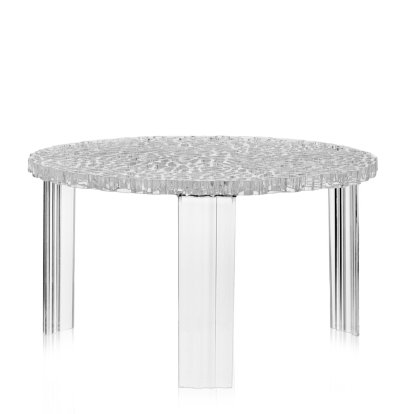 T-Table Side Table, 28 cm, Transparent, Clear glass