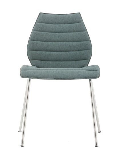 Maui Soft Trevira Chair, Green, Chrome