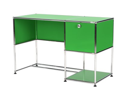 USM Haller Home Office Desk, USM green, With cable entry hole