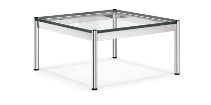 USM Haller Coffee Table, 75 x 75 cm, Glass, Transparent