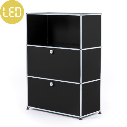 USM Haller E Highboard M with 2 Drop-down Doors and Compartment Lighting