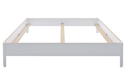 Nait Double Bed, 180 x 200, Without headboard, CPL white