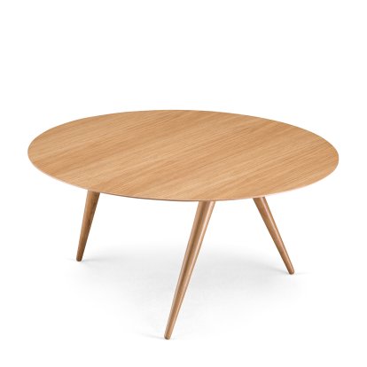 Turn, Low (H 33 x Ø 68 cm), Oak natural, Oak natural