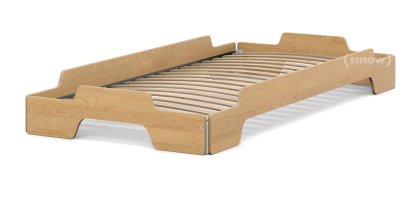 Rolf Heide Stacking Bed, 90 x 190, Beech oiled, Rollable