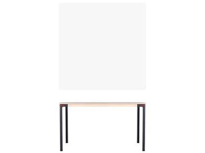 Seiltänzer Table, 75 x 120 x 120 cm, Laminate silk-matt white, Red