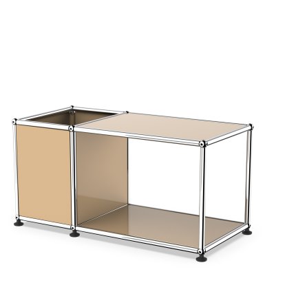 USM Haller side table with storage, USM beige, 35 cm
