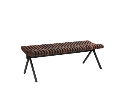 Prelude Bench, 120 cm, Black, Walnut natural oiled