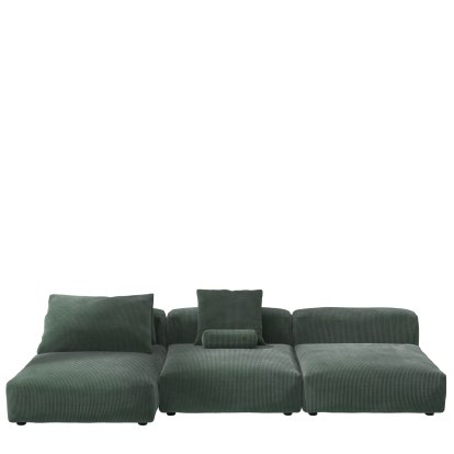 Vetsak Sofa Set 4, Cord velours - Hunter, With cushions
