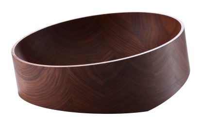 Cut Tilt Tray, Ø 27 cm, Walnut
