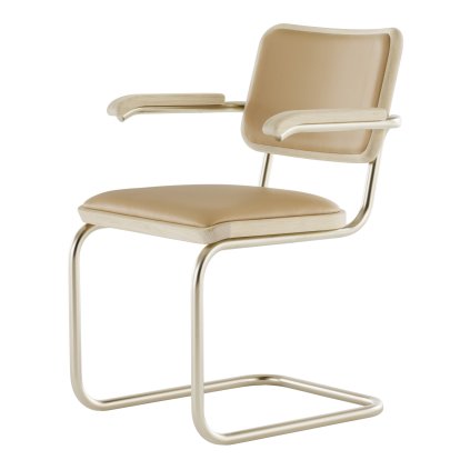 JS . Thonet - S 64 P/V Nordic Cantilever Chair, Nordic 01 - leather, light caramel