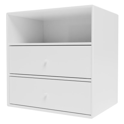 Montana Mini Shelf, Module with 2 drawers, New White
