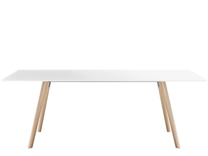 Pilo Table, 200 x 90 cm, Legs natural, table top white