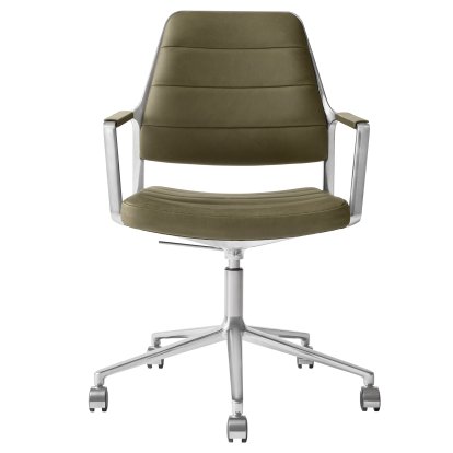 Swivel 455+ Swivel Chair, Wheeled based, Bosco green leather