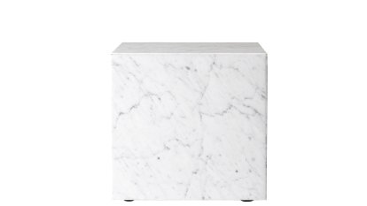 Plinth Side Table, H 40 x W 40 x D 40 cm, White
