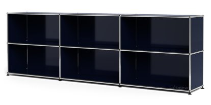 USM Haller Sideboard XL, Customisable, Steel blue RAL 5011, Open, Open