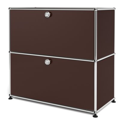 USM Haller Sideboard M, Customisable, USM brown, With drop-down door, With drop-down door