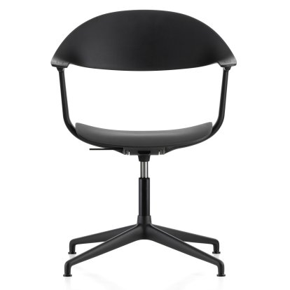 Mynt Chair, Basic dark RE, Without upholstery, Without upholstery, Deep black, Glides for carpets