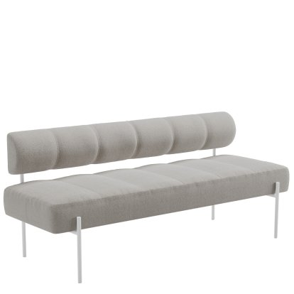 Daybe Dining Sofa, Brusvik 05 - grey, White